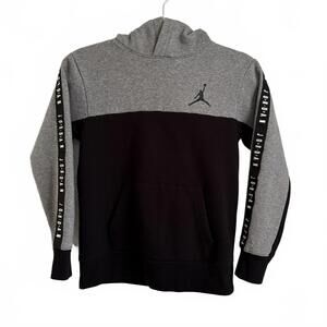 Nike Air Jordan | Boys Hoodie Sweatshirt Black Gray w Kangaroo Pocket Size M